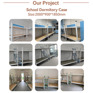 Lit superposé moderne pour deux personnes avec escalier, bureau d'étude, étagère, prix de gros pour la chambre <span class=keywords><strong>des</strong></span> garçons et <span class=keywords><strong>des</strong></span> filles, salon, utilisation scolaire - Product Image 5