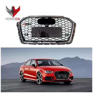 Grille <span class=keywords><strong>de</strong></span> pare-chocs avant <span class=keywords><strong>de</strong></span> haute qualité pour 2017-2020 <span class=keywords><strong>Audi</strong></span> <span class=keywords><strong>A3</strong></span> modifiée en calandre RS3 matériau ABS en maille nid d'abeille - Product Image 6