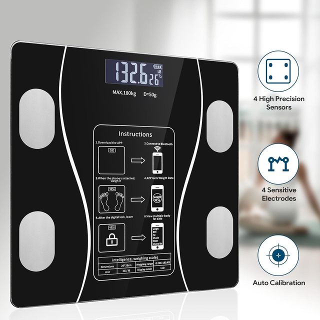 Smart Weighing Scale for Body Fat Scale Accurately Measures Weight Body Fat Percentage Muscle Mass BMI Other Body Metrics