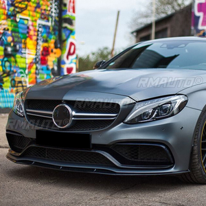 สำหรับ Mercedes-Benz C-class W205 C205 S205 C63 C63s เท่านั้น AMG 2015-2022 ชุดแต่งกันชนหน้ารถยนต์ 5 ชิ้น ดิฟฟิวเซอร์ สปอยเลอร์ สปลิตเตอร์ - Product Image 5