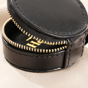 EQ Brand Biodegradable Custom Logo Mini PU Leather Fashionable Jewelry <b>Box</b> Convenient Zipper Travel Organizer <b>Soft</b> Velvet - Product Image 3