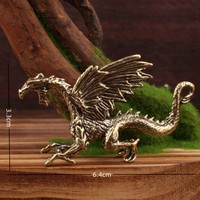 Nouvelle petite statue de pterosaure en laiton massif, ornement de bureau, figurines de griffon mythique européen, décoration rétro pour la maison, Feng Shui