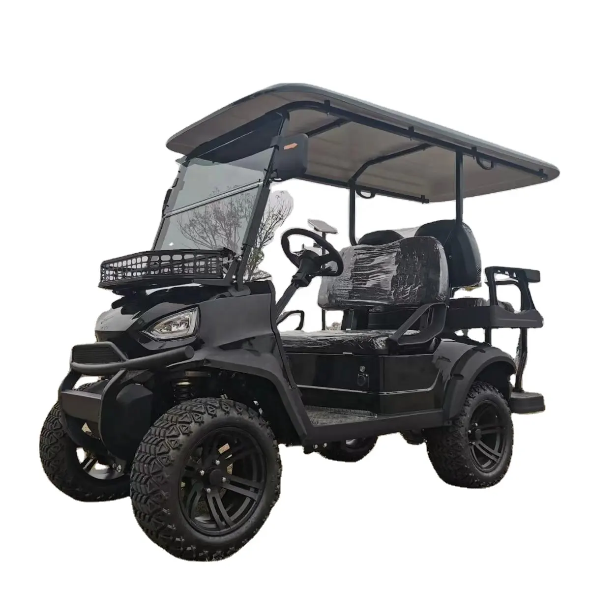 neighborhood or community used electric golf car LSV buggy 5KW AC Japan Nidec motor lithium battery and solar panel works on top