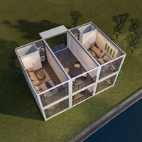 Design de luxe petite maison préfabriquée maison préfabriquée Chine fabricant 6 maison modulaire détachable paquet plat conteneur maison