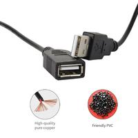 Cable de Extensión USB 2.0 de 24+28 AWG, USB Macho a Macho, Conductor de Cobre Desnudo, Cable de Extensión de Datos Blindado de 4 Núcleos