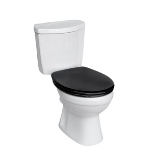 Europe UF Duroplast Housse de siège de toilette noire en forme de <span class=keywords><strong>O</strong></span> avec fermeture en douceur à dégagement rapide - Product Image 6