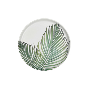 Platos de <span class=keywords><strong>cena</strong></span> impresos de diseño, patrón de hoja verde creativo, placa de cargador de decoración de boda de melamina para <span class=keywords><strong>restaurante</strong></span> - Product Image 3