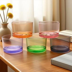 LingKa Brand Macaron Color Soy Wax Scented Candle Stand Cute Glass Crystal <b>Cup</b> Aromatherapy Creative Wedding Souvenir Gift - Product Image 3