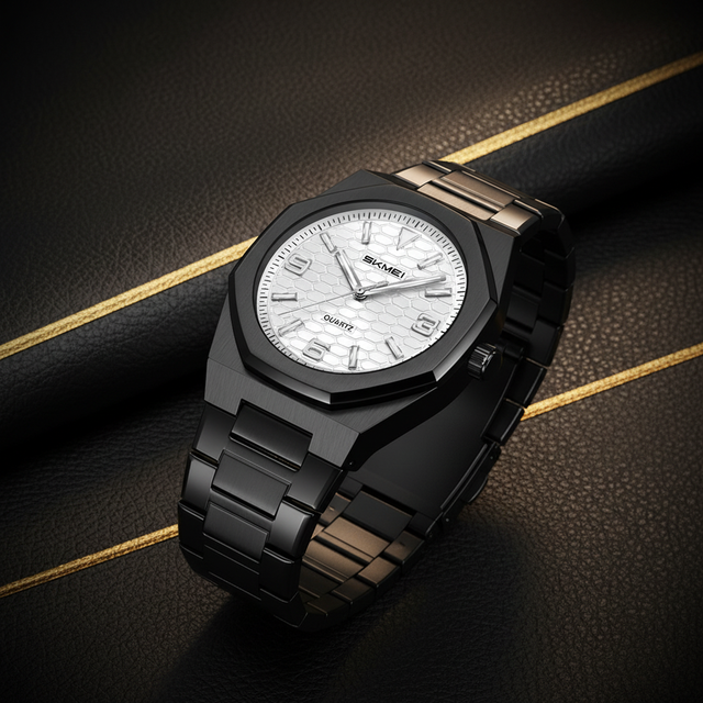 SKMEI 2657 Fashion Classic Style Watch Men Stainless Steel Luxury Quartz Wristwatch Famous Brand Men Watches Gifts