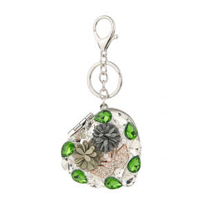 Heart-Shaped Bling Rhinestone <b>Compact</b> <b>Mirror</b> Double-Sided Portable Pocket <b>Mirror</b> Eco-Friendly Material 95% Reflectivity - Product Image 6