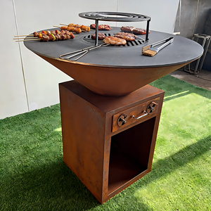 Brasero de Acero Corten para Barbacoa, Brasero Resistente para Exteriores en Oferta, Parrilla para Leña Resistente a <span class=keywords><strong>la</strong></span> Intemperie para Jardín, Personalizable - Product Image 1