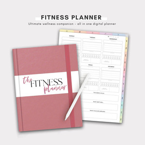 Diario de Entrenamiento Semanal/Diario Personalizado <span class=keywords><strong>DIN</strong></span> <span class=keywords><strong>A5</strong></span> con Tapa Dura y Caja de Regalo para Registrar Metas Deportivas, Ejercicio, Progreso de Fitness para Mujeres - Product Image 1