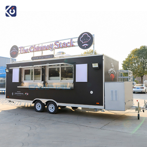 Concession de camion de restauration de 18 pieds, remorque de camion de restauration, cuisine mobile entièrement équipée, chariot à crème glacée et café - Product Image 3