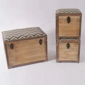 学生女生花式储物盒木制行李箱