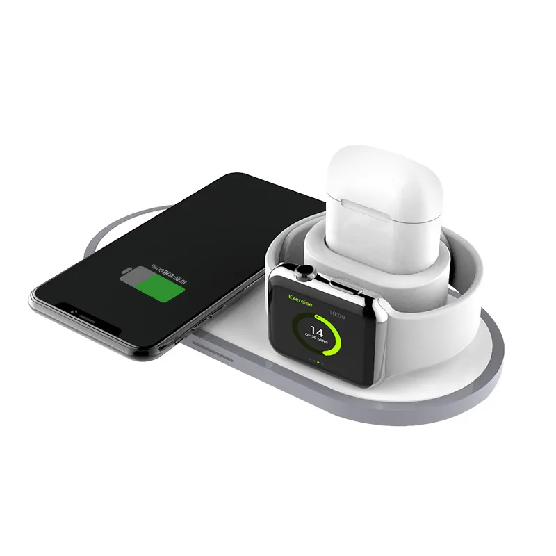 Wireless Mobile Charger For Apple Charger Fast Charging A Set Mobile Phone Headset 3 In 1 Mobile Wireless Charger