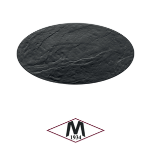 Plateau de service effet pierre noire 28 × 15 cm ovale en porcelaine M1934 - Product Image 4