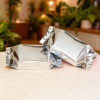 Sacs en plastique BOPP pour thé, emballage sous vide, imprimés en offset, recyclables, avec feuille d'argent brillante, pour poudre de lait, thé vert, biscuits