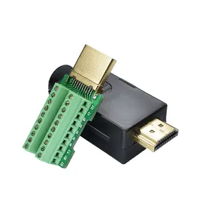 Hdm i 2.0 conector macho sem solda, versão hd-tv hd, terminal de transferência do conector do cabo com chave de fenda