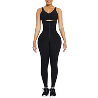 HEXIN Legging de sport taille haute personnalisé avec fermeture éclair avant, effet gainant et rehausseur de fessier, respirant, avec fermeture éclair sur le devant