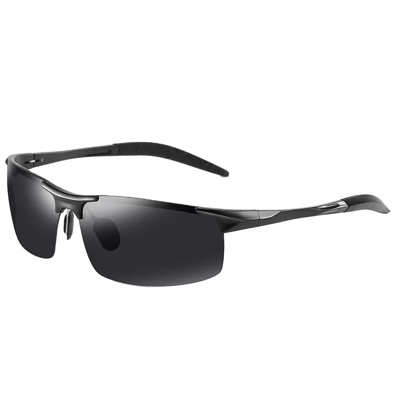 Grosir kustom Logo UV400 Filter Safety Fashion terpolarisasi desainer pengendara sepeda motor kualitas hitam bingkai fleksibel kacamata hitam olahraga pria