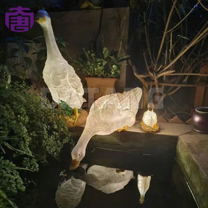 Lumières décoratives d'extérieur en forme de cinq canards IP65 pour les rues de Noël, les parcs et les spectacles lumineux, créant une ambiance festive du Ramadan - Product Image 2