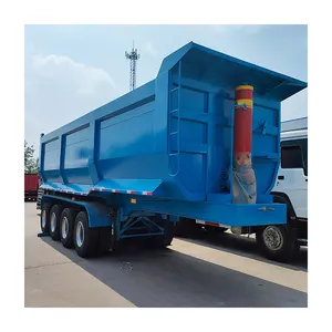 Factory Direct Sell 30 Cubic Meters 30-60Cbm Dump Trailer Self Dumping Trailers 3 4-Axle Dump Semi Trailer For Sale