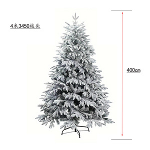 Southpeak Automatic Standing Flocked Plastic Christmas <b>Tree</b> Pre-Lit with Warm White <b>LED</b> <b>Lights</b> Snow Mixed Remote Control - Product Image 2