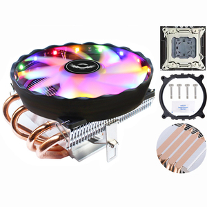 QiuzAim12V RGB LED 123*123*25mm ventilador de refrigeración silencioso 4 calor tubo de cobre X99 <span class=keywords><strong>CPU</strong></span> enfriador para procesadores de escritorio de refrigeración <span class=keywords><strong>AMD</strong></span> LGA20113 - Product Image 1