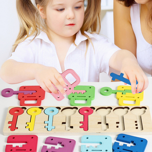 Premium Customizable Wooden Key Matching <b>Puzzle</b> Set Universal Design Stimulating Cognitive Skills Industry Trending Toy for Kids - Product Image 3