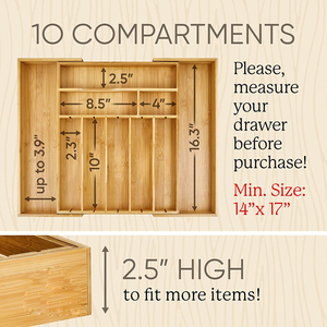 Organizer per <span class=keywords><strong>cassetti</strong></span> in bambù espandibile - Product Image 4