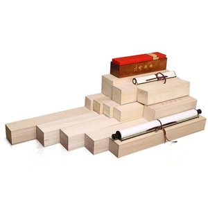 Xintang Calligraphy Painting Storage Box Rectangular Paulownia Wood Moisture Proof Scroll Mounting Collection Box - Product Image 2