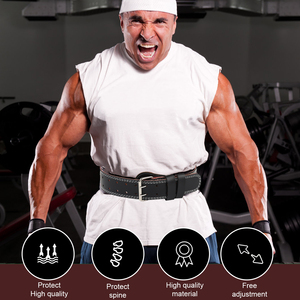 <strong>Adjustable</strong> Waist Back Lumbar Support Leather <strong>Belt</strong> <strong>Weight</strong> Lifting <strong>Belt</strong>