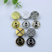 Kancing Jeans Logo Kustom 17mm, Kancing Logam Paduan Seng untuk Celana Jaket Grosir