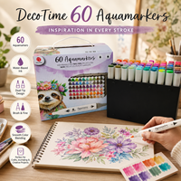 60 couleurs, marqueurs d'art à double pointe à base d'eau, pointe fine, stylos de coloriage pour le dessin, la calligraphie, l'illustration, le journaling