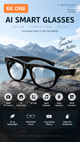Lunettes Intelligentes XK ONE avec Puce W20, Batterie au Cobalt Pur 260 mAh, Bluetooth 5.4, Assistant Vocal IA, Musique et Appels, 37,5 g
