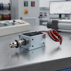 Actuador de <span class=keywords><strong>motor</strong></span> en miniatura de 48W 2A 5.5N, solenoide de empuje y tracción de CC 24V con carrera de 10 mm - Product Image 1