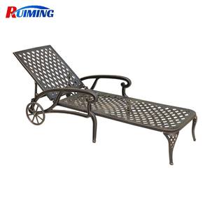 Modern Design Buiten Gegoten <span class=keywords><strong>Aluminium</strong></span> Chaise Lounge Zonnebank Hotel Zwembad Meubilair Strand Ligstoel - Product Image 6