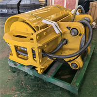 Compacteur vibrant à tambour rotatif robuste monté sur excavatrice avec système hydraulique pour le compactage des fossés et des pentes de canalisations municipales