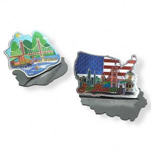 Échantillon Gratuit Souvenirs Suisse San Francisco Aimant de Réfrigérateur Promotionnel en Aluminium - Product Image 3