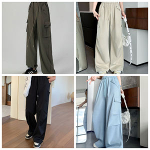 Overoles Cargo de Cintura Alta para <span class=keywords><strong>Mujer</strong></span>, Talla XL, Estilo Americano, Deportivos, Casuales, para Verano, Antiarrugas, 100% Poliéster, de Secado Rápido - Product Image 1