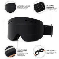 Lunettes de ski photochromiques, protection UV400, lunettes de sport pour la neige, verres polarisés anti-buée, lunettes de snowboard, fabricant sur mesure