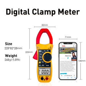 Va310c kỹ thuật số kẹp vạn năng 1000 AMP LCD hiển thị AC/DC 40 mét hàm kháng 2kΩ AC hiện tại nhiệt độ tần số Diode - Product Image 5