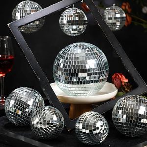 Luces DJ Giratorias de 15/20/30 cm, Bola de Espejos de Discoteca de Tamaño Personalizable, Bola de Cristal, Bolas de Navidad Personalizadas - Product Image 3