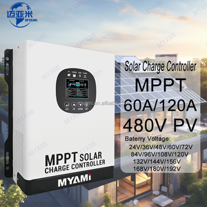 MYAMi Prix d'usine Contrôleur de charge solaire 60A MPPT Entrée <span class=keywords><strong>PV</strong></span> LCD 480V Auto 24V 36V 48V Max 192V Batterie pour système solaire en réseau - Product Image 1