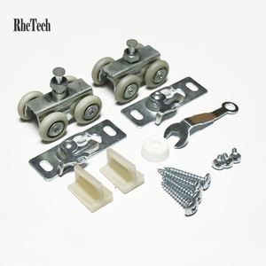 RHETECH América del Sur moderno diseño simple puerta de madera rueda vitrina puertas corredizas Puerta de bolsillo de madera Hardware Kits de rodillos - Product Image 6