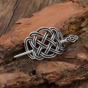 Barrettes à cheveux celtiques vikings, épingles à cheveux vintage à nœud celtique, bâtons à cheveux rétro en alliage d'argent, bijoux de barrette à cheveux en métal viking celtique - Product Image 4