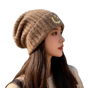 Bonnet tricoté bleu pour femme, automne-hiver, épais et chaud, grande taille, protection des oreilles, style décontracté, 58-60 cm, fibre acrylique - Product Image 5