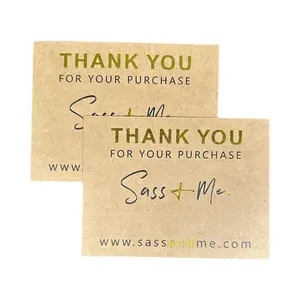 Personal isierte Dankes karte Luxus-Gruß karte Exklusives Schreiben Postkarten geschenk Benutzer definierte Dankes karte für kleine Unternehmen