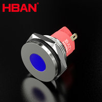 HBGQ19DT-D/J/S voyants lumineux 220v 19mm tête plate en acier inoxydable équipement opération LED IP67 signal étanche Led