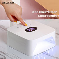 Lampe UV LED professionnelle WELLSTRY S50 54W à capteur automatique et multi-prises, rechargeable, pour le séchage des ongles, garantie 12 mois, pour salon et usage domestique